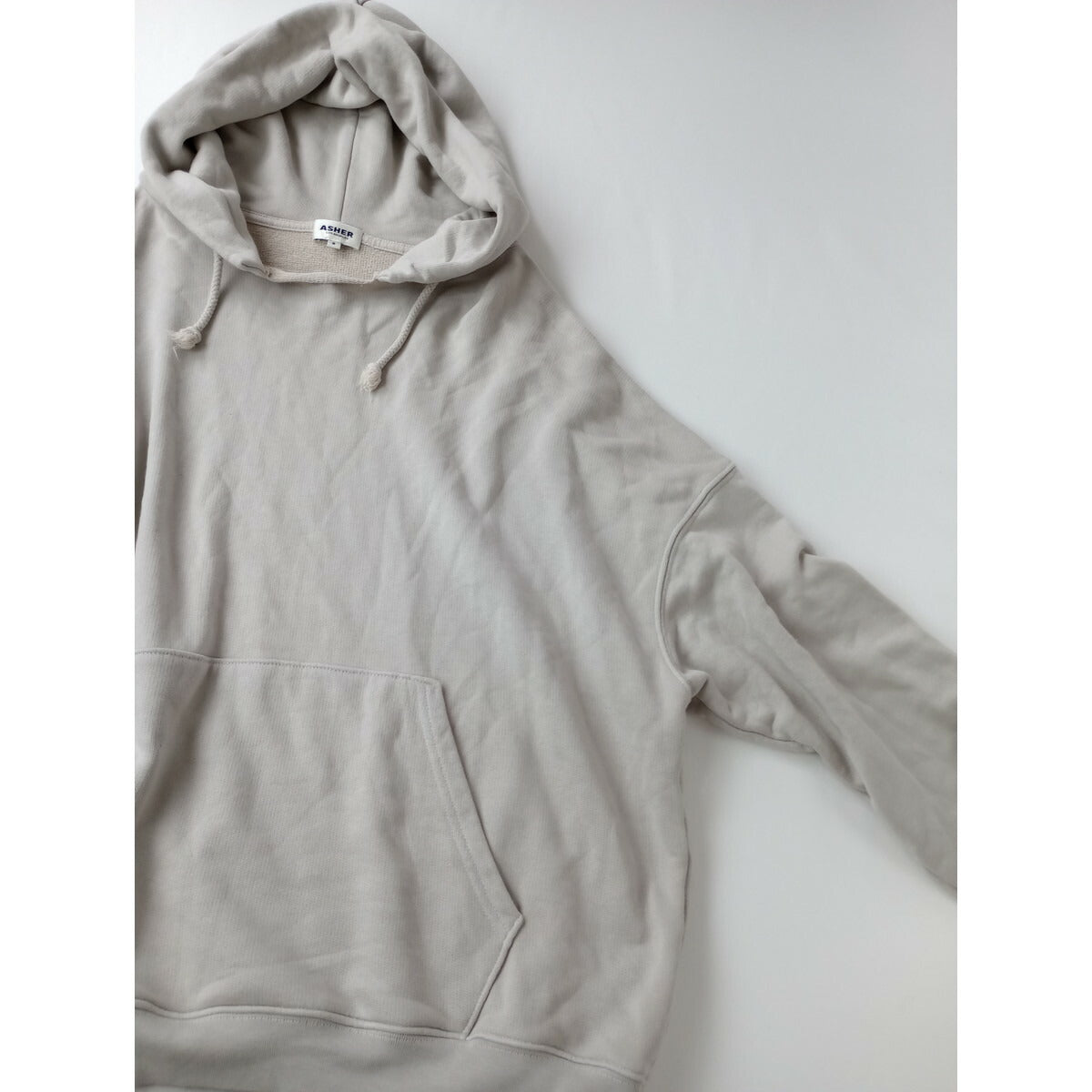 25SS ASHER アッシャー Plage プラージュ JNELLE フード フーディー スウェット トップス ライトグレー S【中古】