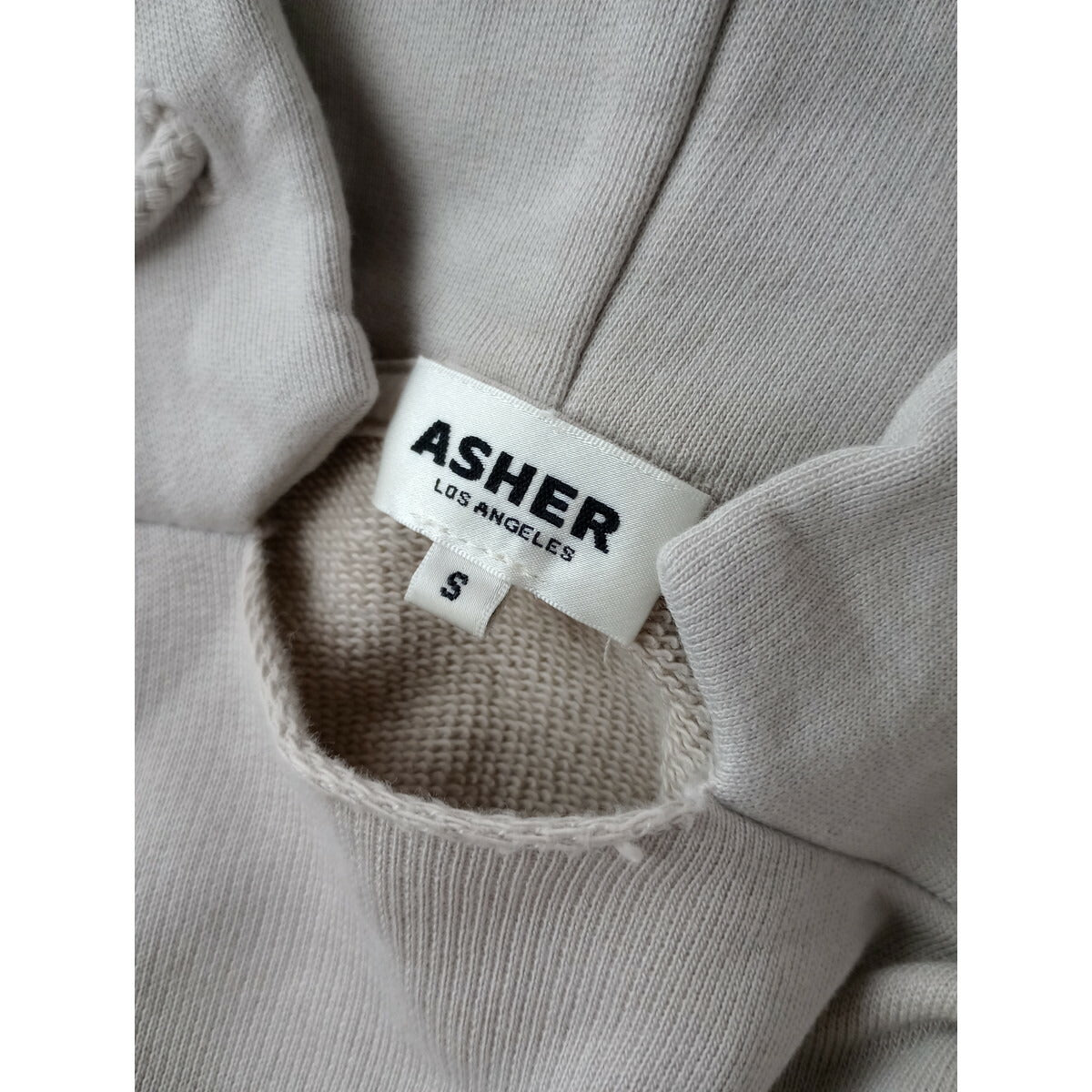25SS ASHER アッシャー Plage プラージュ JNELLE フード フーディー スウェット トップス ライトグレー S【中古】