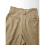 24AW CLANE クラネ ワイド ベルト タック パンツ ベージュコットン 1【中古】