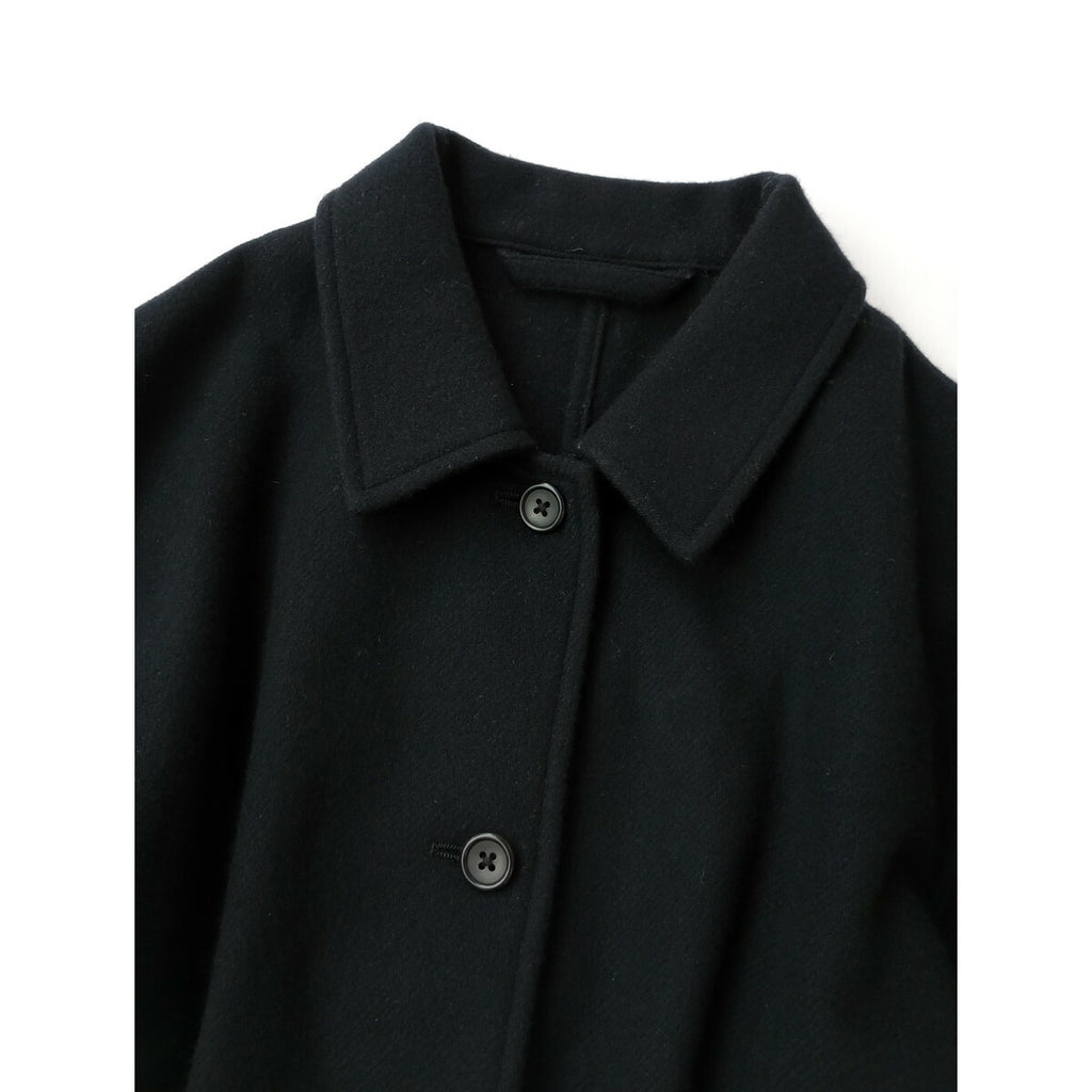 24AW MARGARET HOWELL マーガレットハウエル SOFT WOOL TWILL ウール 毛 100％ 長袖 ジャケット 黒 ブラック 1 (15M＋0516)【中古】