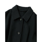 24AW MARGARET HOWELL マーガレットハウエル SOFT WOOL TWILL ウール 毛 100％ 長袖 ジャケット 黒 ブラック 1 (15M＋0516)【中古】