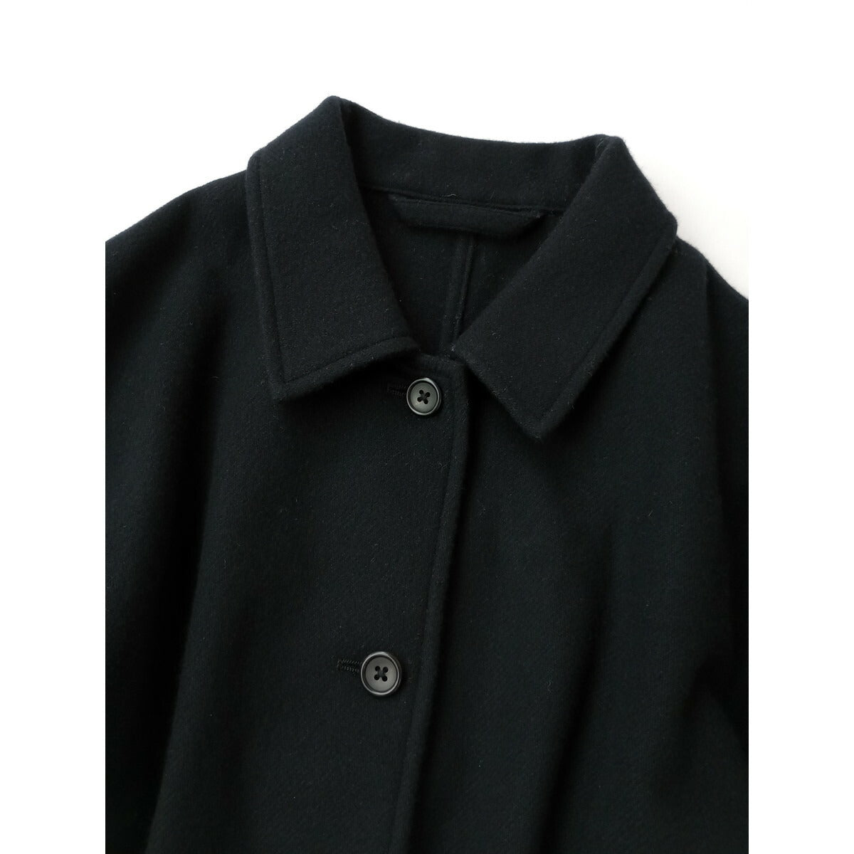 24AW MARGARET HOWELL マーガレットハウエル SOFT WOOL TWILL ウール 毛 100％ 長袖 ジャケット 黒 ブラック 1 (15M＋0516)【中古】