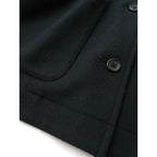 24AW MARGARET HOWELL マーガレットハウエル SOFT WOOL TWILL ウール 毛 100％ 長袖 ジャケット 黒 ブラック 1 (15M＋0516)【中古】