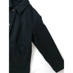 24AW MARGARET HOWELL マーガレットハウエル SOFT WOOL TWILL ウール 毛 100％ 長袖 ジャケット 黒 ブラック 1 (15M＋0516)【中古】