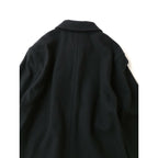24AW MARGARET HOWELL マーガレットハウエル SOFT WOOL TWILL ウール 毛 100％ 長袖 ジャケット 黒 ブラック 1 (15M＋0516)【中古】