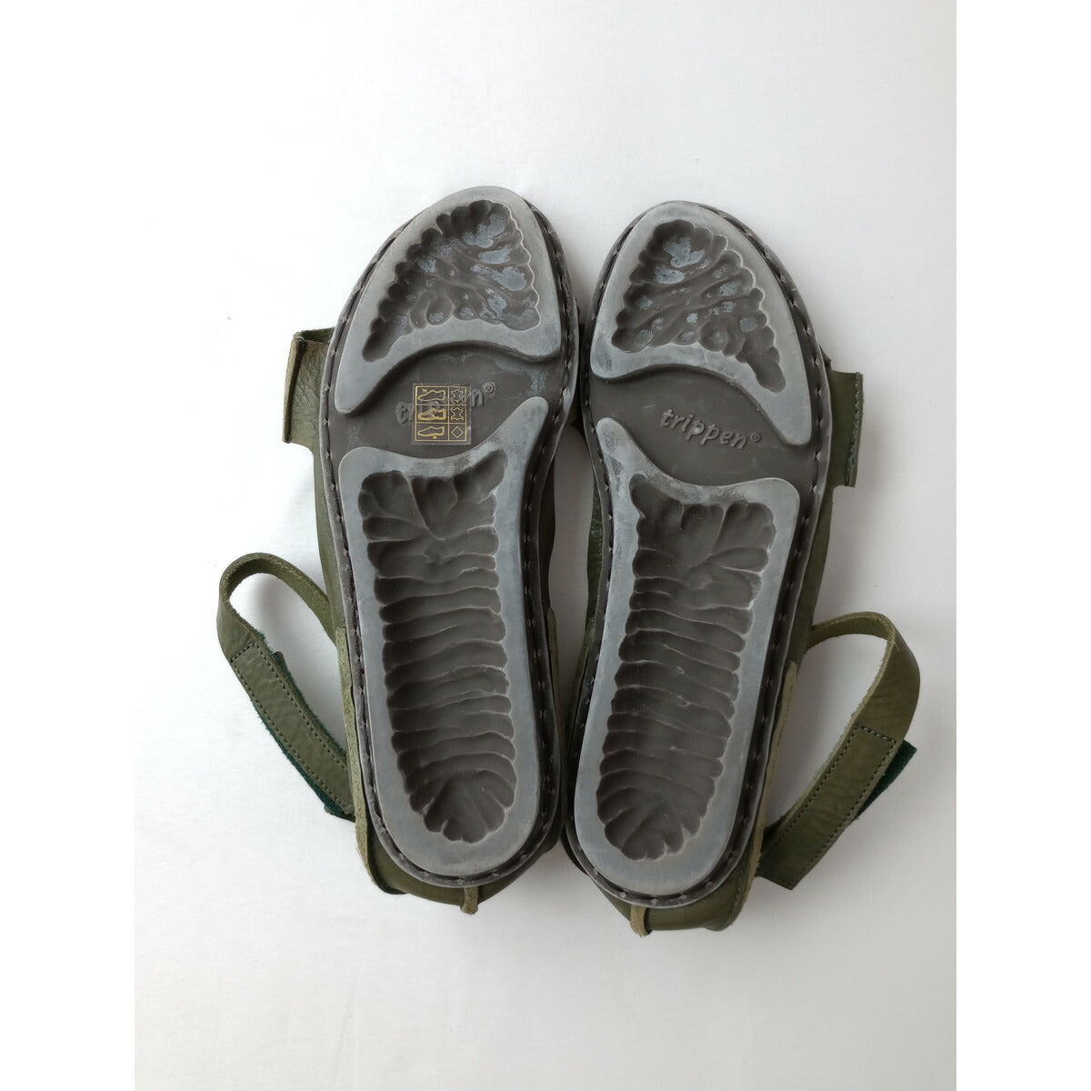 trippen トリッペン faustina レザーサンダル カーキ 39 靴【中古】