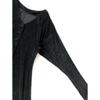 MUUET ミュエット ベロア スカート カーディガン トップス セットアップ 黒 ブラック (5M＋2643)【中古】