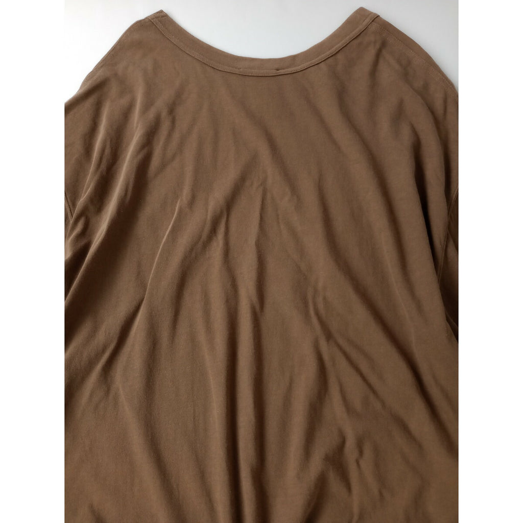 ATON エイトン ロング スリット ワンピース Tシャツ ブラウン【中古】