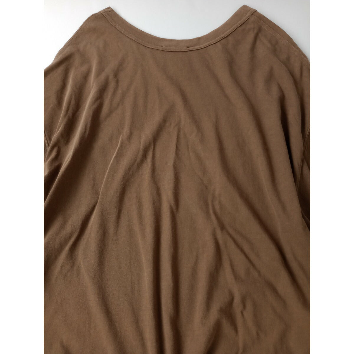 ATON エイトン ロング スリット ワンピース Tシャツ ブラウン【中古】