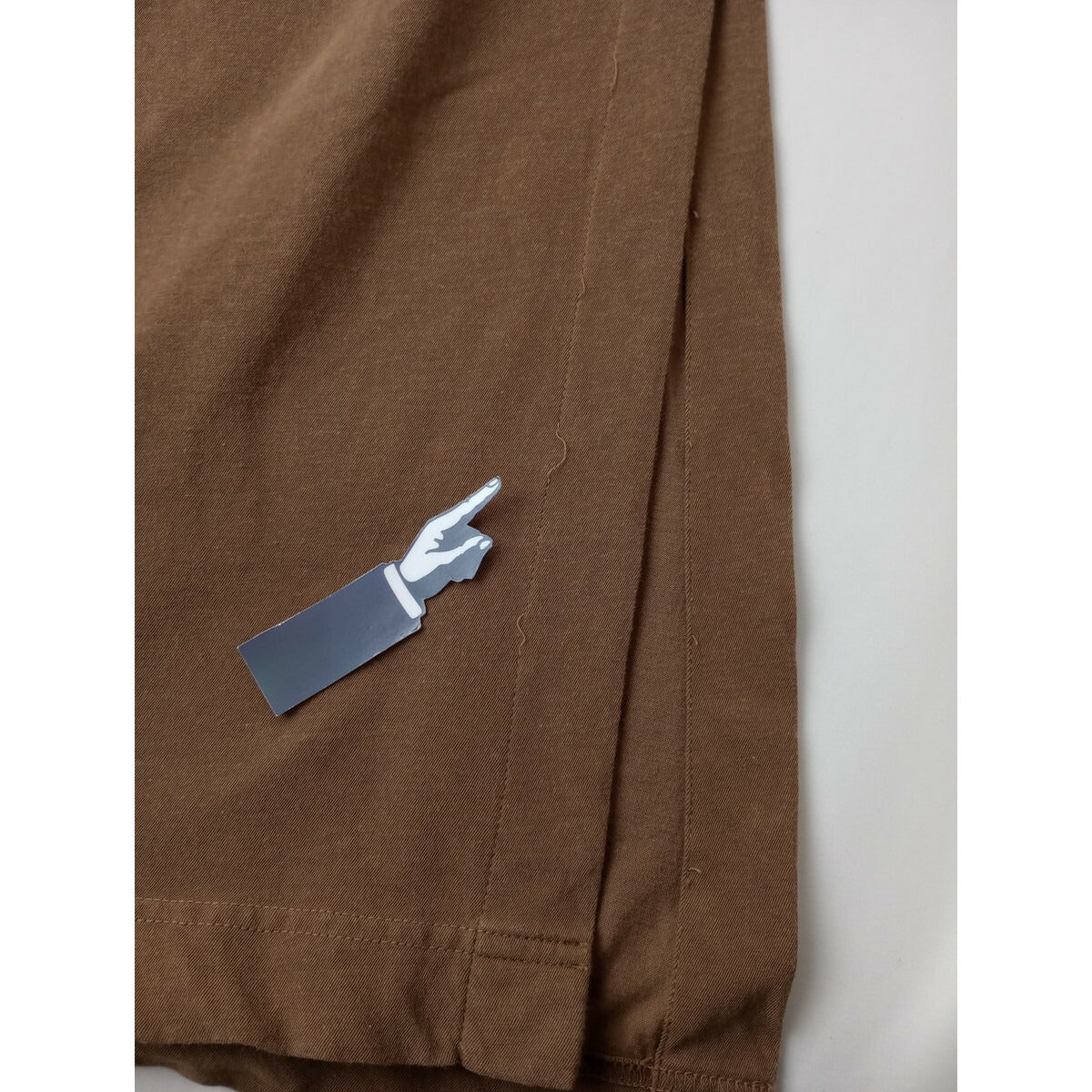 ATON エイトン ロング スリット ワンピース Tシャツ ブラウン【中古】