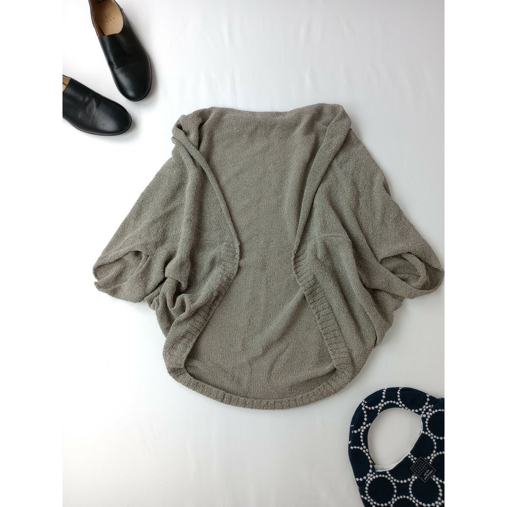 25SS evam eva エヴァムエヴァ paper yarn bolero 和紙 ペーパーヤーンボレロ 羽織 カーディガン ベージュ【中古】