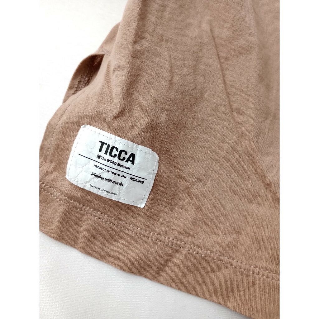 TICCA ティッカ Wanderlust 半袖 Tシャツ カットソー コットン 綿 100％ トップス くすみピンク【中古】