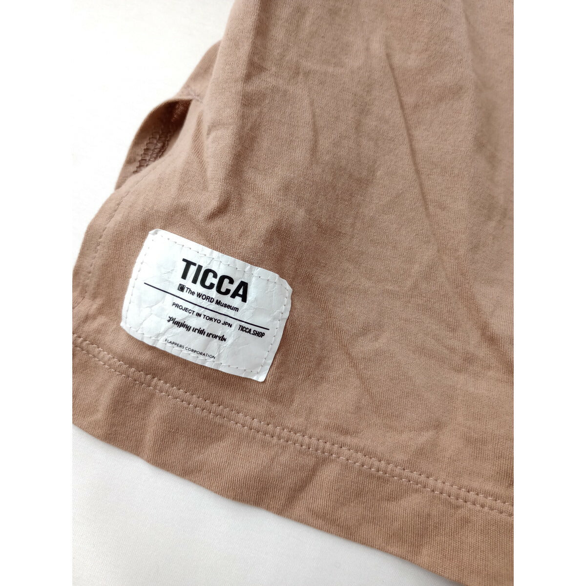 TICCA ティッカ Wanderlust 半袖 Tシャツ カットソー コットン 綿 100％ トップス くすみピンク【中古】