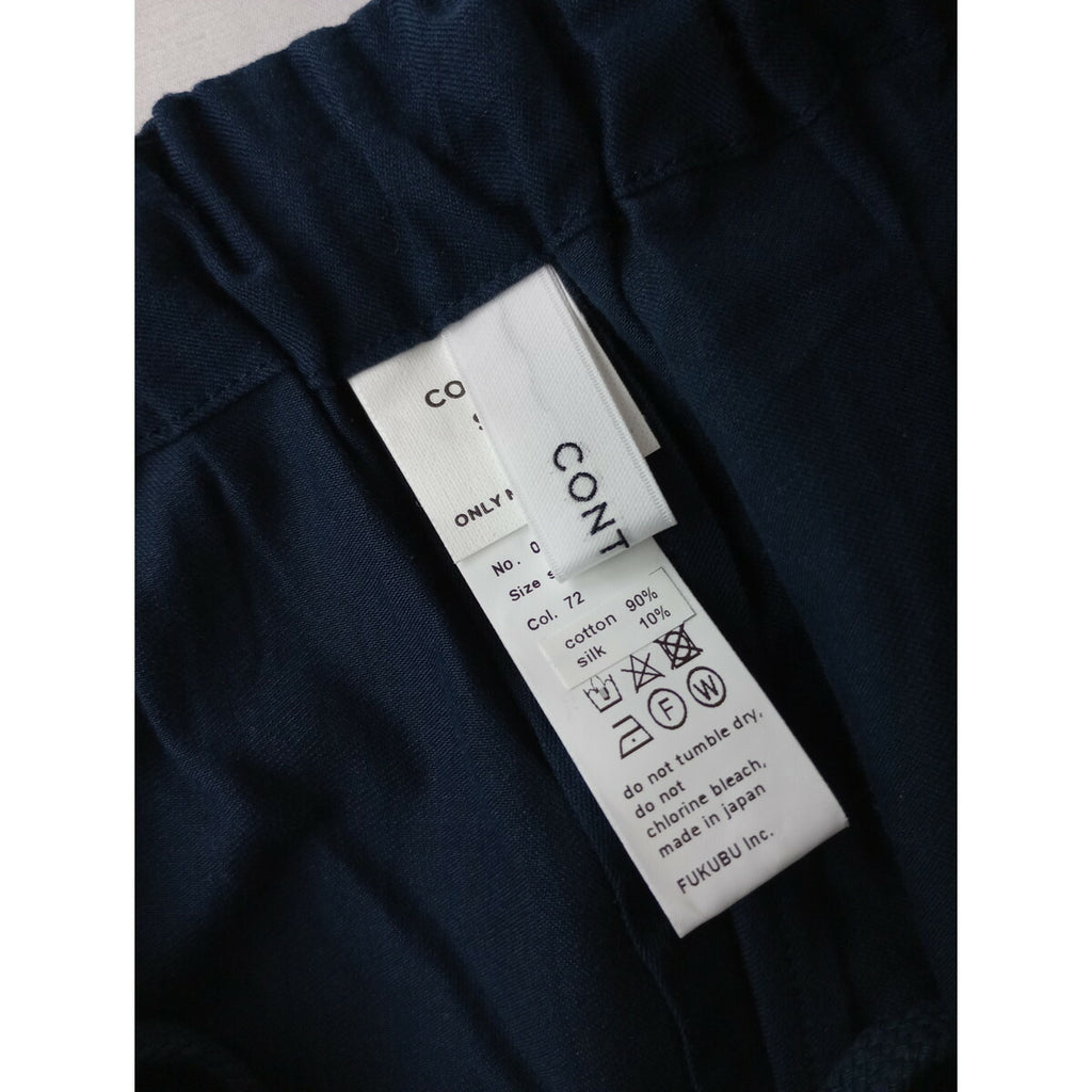 YAECA CONTEMPO ヤエカ コンテンポ パジャマ パンツ コットン シルク イージー ネイビー【中古】