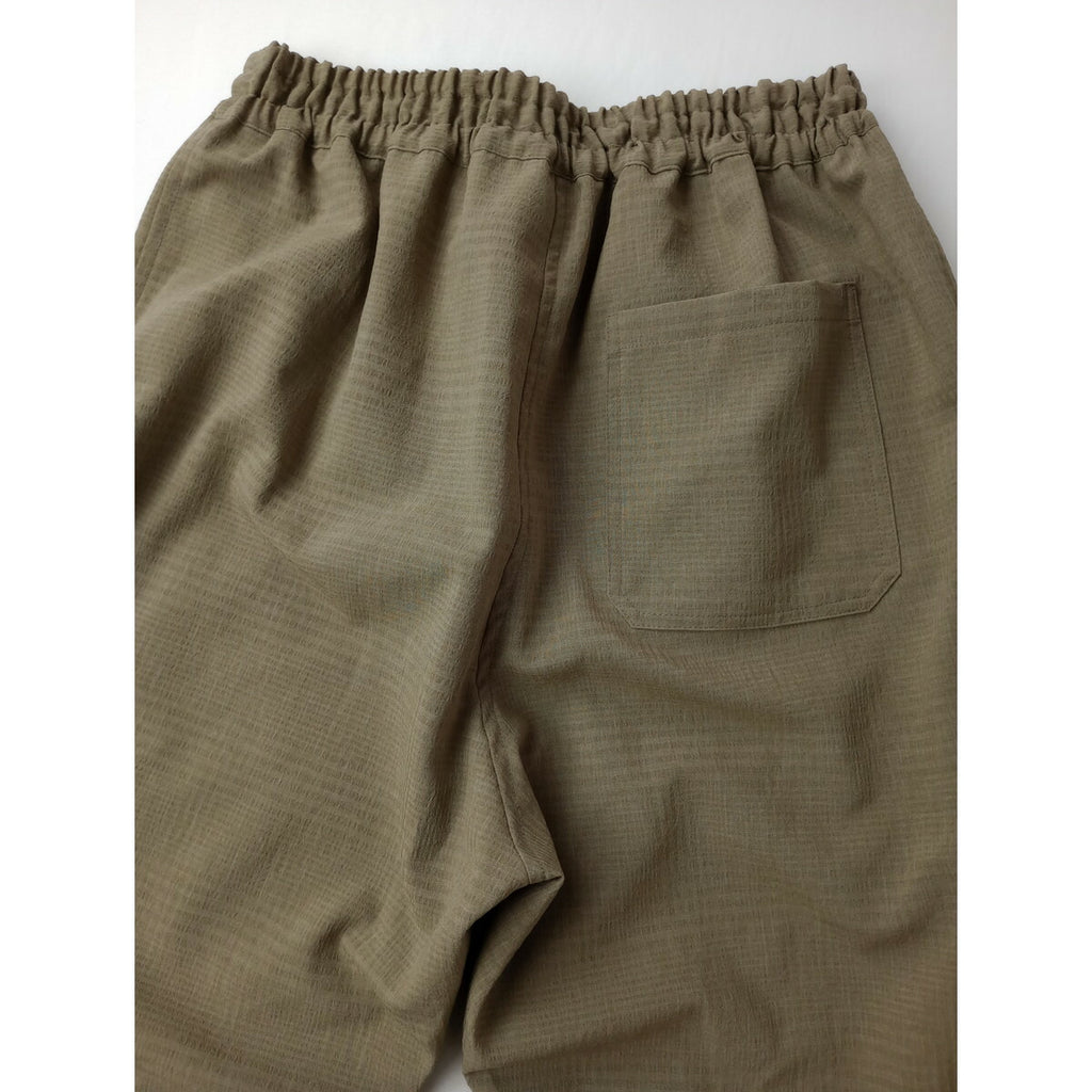 maillot マイヨ Shadow Check Easy Trouser シャドー チェック 柄 イージー トラウザー パンツ カーキ【中古】