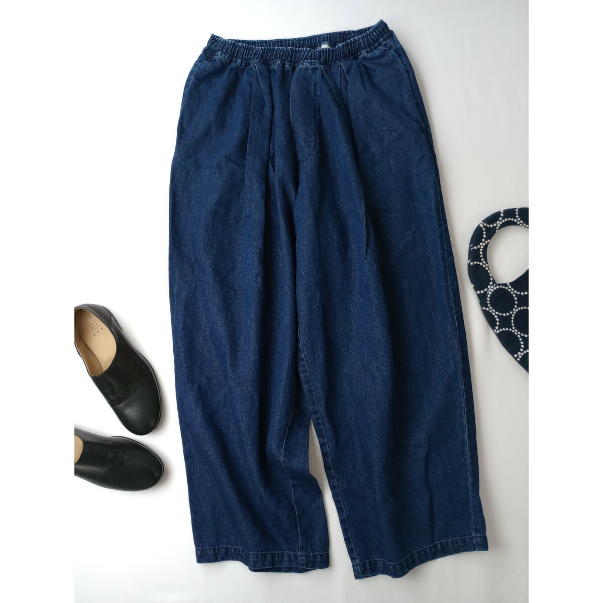 Veritecoeur ヴェリテクール 9.5oz デニム タック パンツ ブルー ネイビー 1