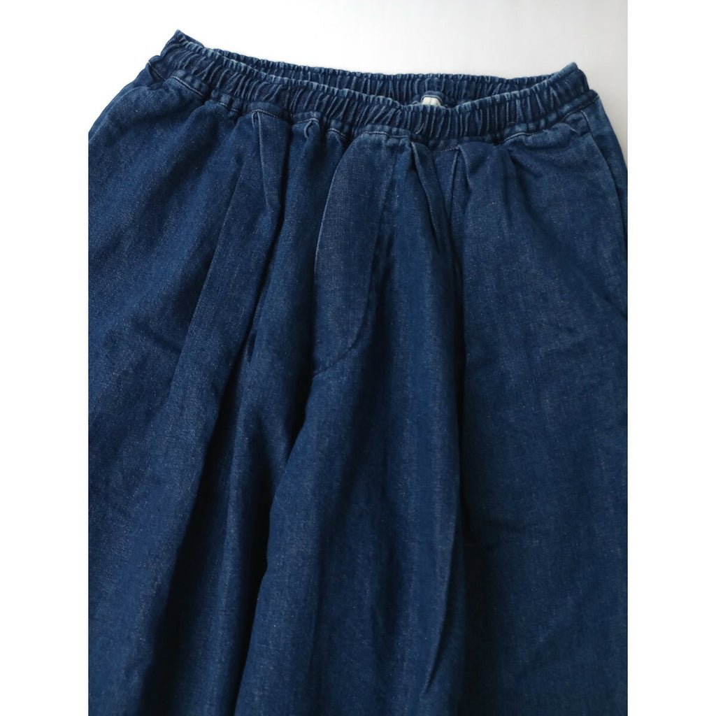 Veritecoeur ヴェリテクール 9.5oz デニム タック パンツ ブルー ネイビー 1