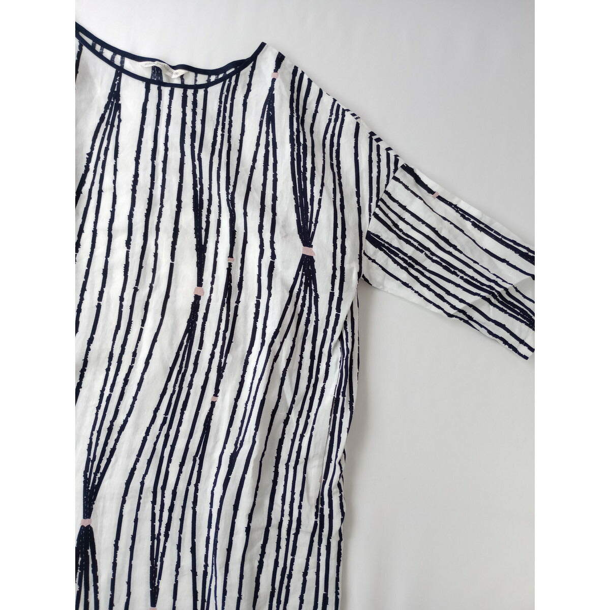 mina perhonen ミナペルホネン taba リネン 麻 100％ ロング ワンピース 白 36【中古】