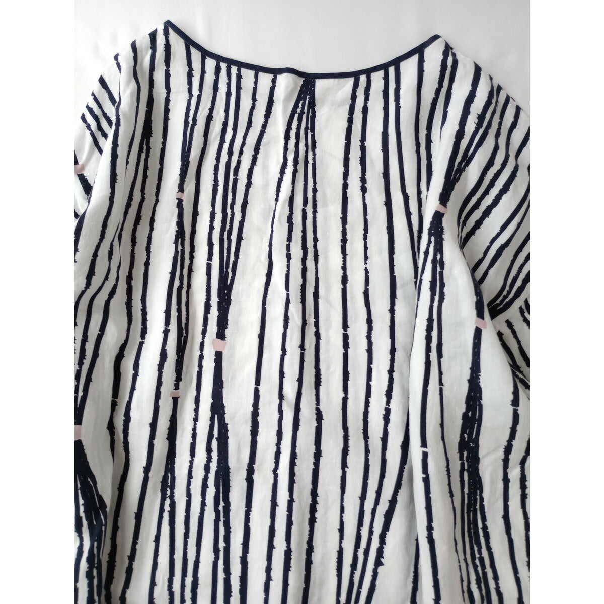 mina perhonen ミナペルホネン taba リネン 麻 100％ ロング ワンピース 白 36【中古】