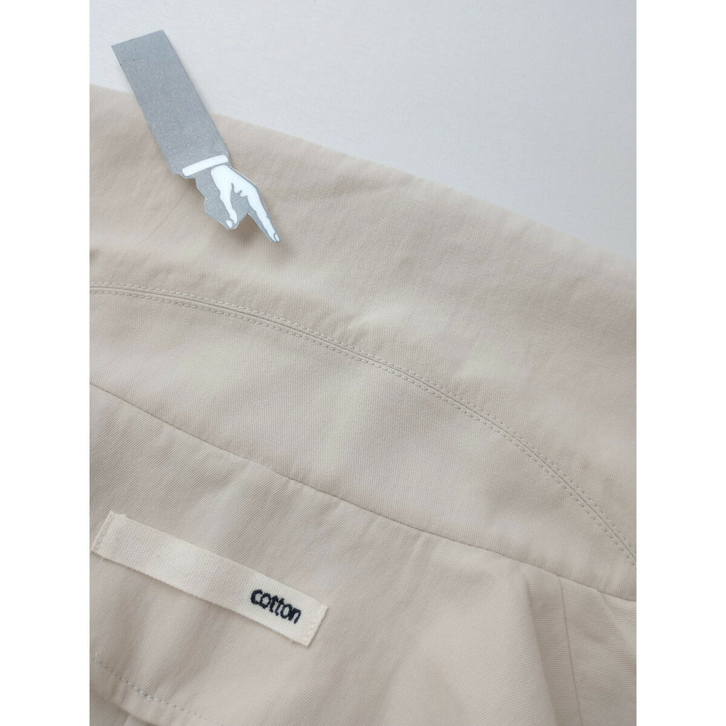 evam eva エヴァムエヴァ コットン 綿 100％ コート 羽織 ライト ベージュ 1【中古】