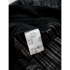 22AW SUSURI ススリ コットン ウール チェック柄 ソワー パンツ 黒 ブラック 0 (25M+0817)【中古】