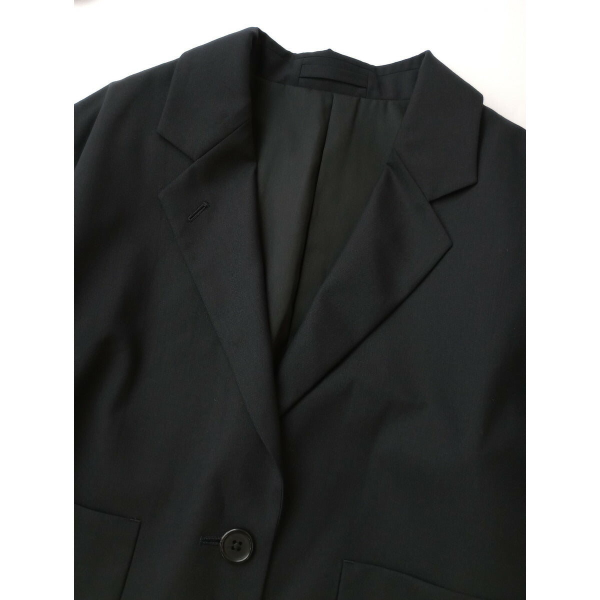 MARGARET HOWELL × FOX BROTHERS マーガレットハウエル SUMMER WOOL サマーウール テーラード ジャケット 黒 ブラック 1【中古】