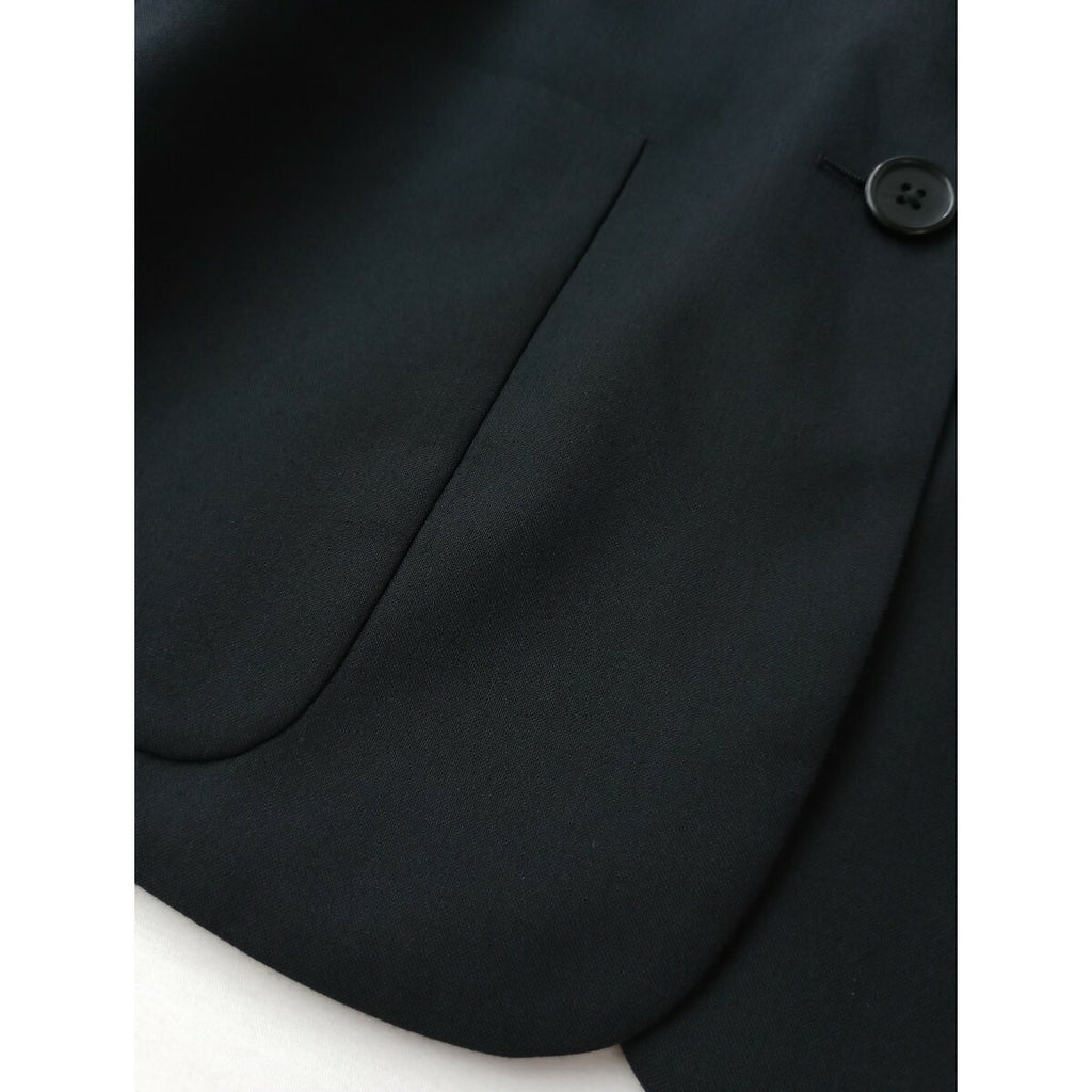 MARGARET HOWELL × FOX BROTHERS マーガレットハウエル SUMMER WOOL サマーウール テーラード ジャケット 黒 ブラック 1【中古】