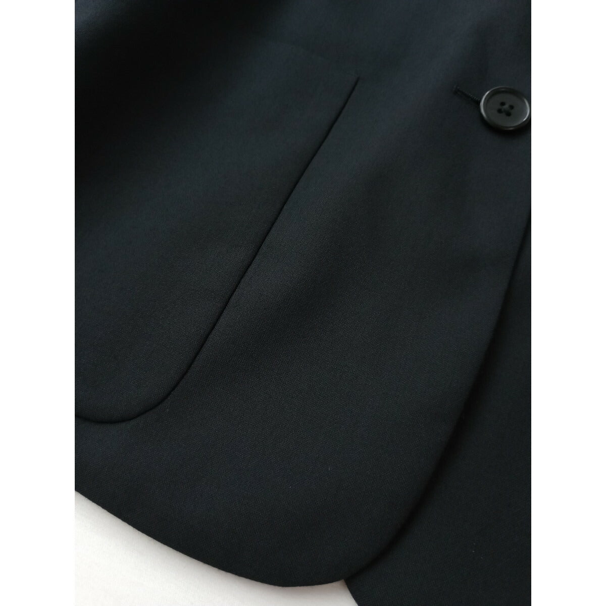 MARGARET HOWELL × FOX BROTHERS マーガレットハウエル SUMMER WOOL サマーウール テーラード ジャケット 黒 ブラック 1【中古】