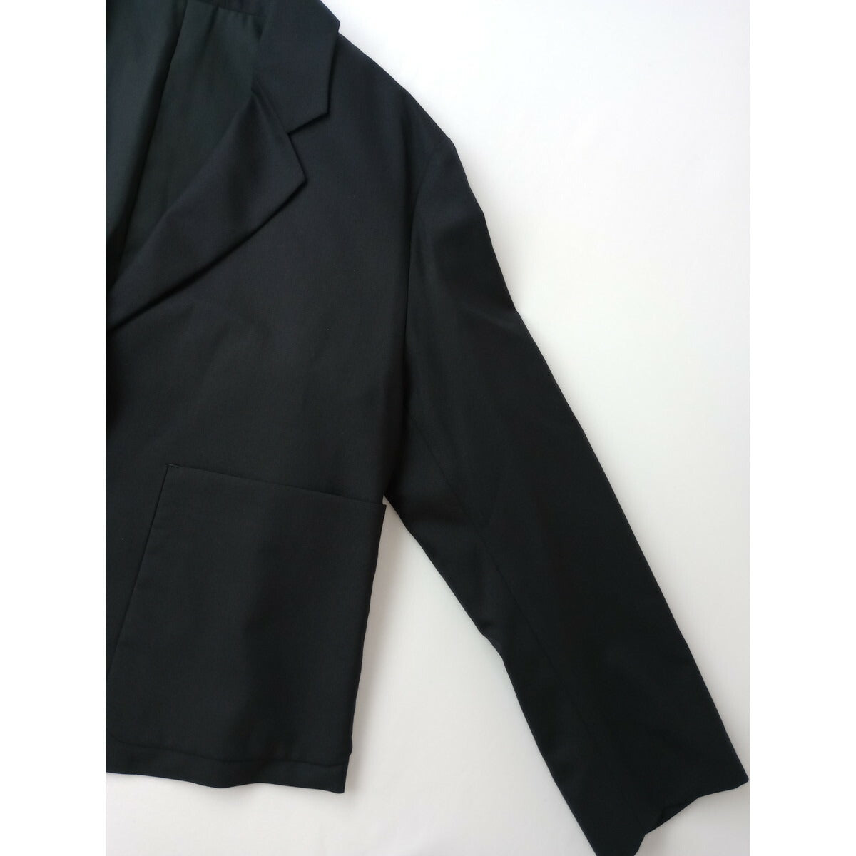 MARGARET HOWELL × FOX BROTHERS マーガレットハウエル SUMMER WOOL サマーウール テーラード ジャケット 黒 ブラック 1【中古】