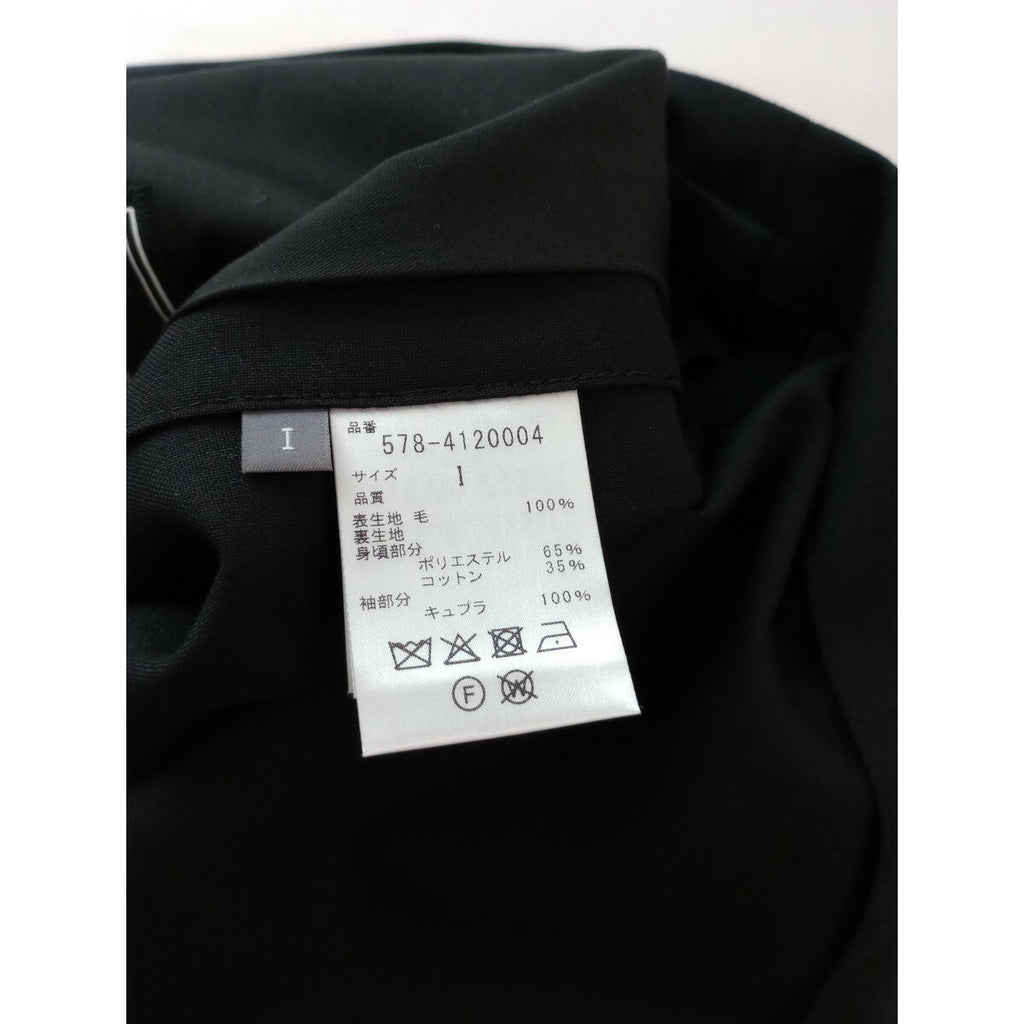 MARGARET HOWELL × FOX BROTHERS マーガレットハウエル SUMMER WOOL サマーウール テーラード ジャケット 黒 ブラック 1【中古】