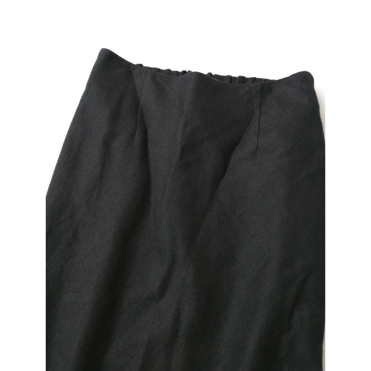 23SS SACRA サクラ RUSTIC LINEN SKIRT リネン ロング スカート 黒 ブラック 38【中古】