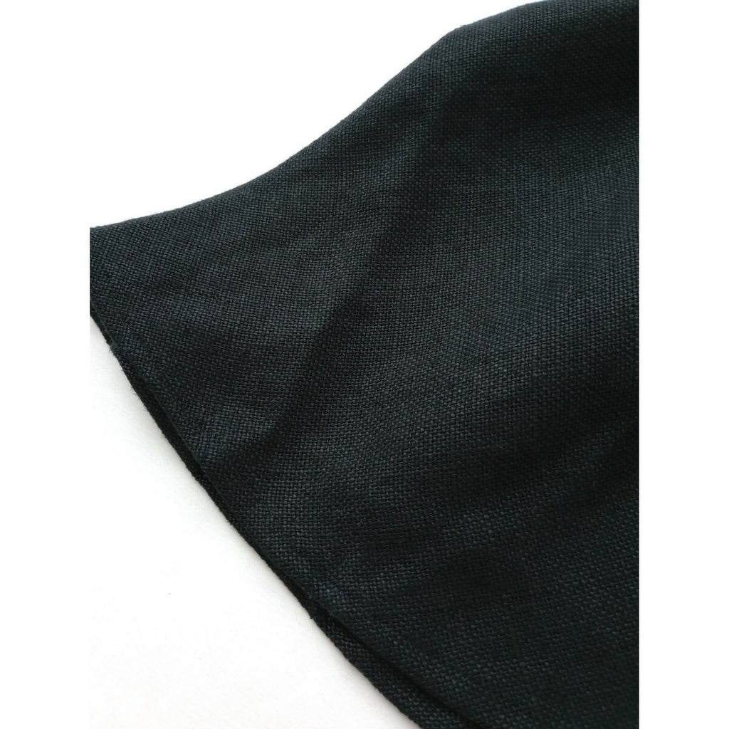 23SS SACRA サクラ RUSTIC LINEN SKIRT リネン ロング スカート 黒 ブラック 38【中古】