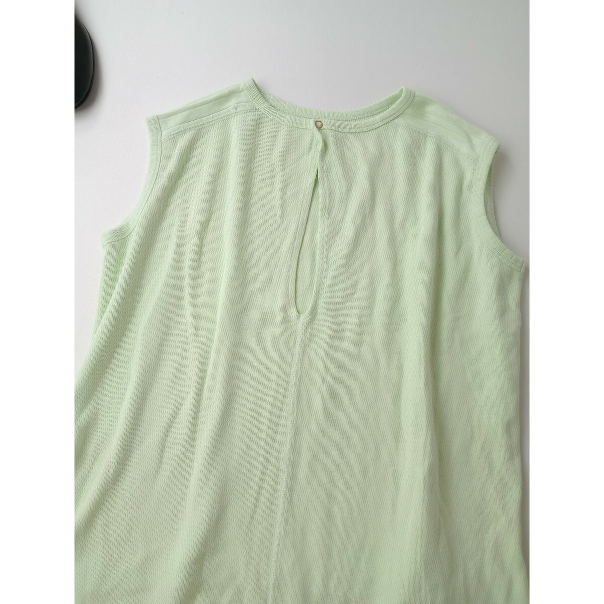 kha:ki カーキ HONEYCOMB SLEEVELESS TOP コットン ハニカム サーマル ノースリーブレス プルオーバー トップス グリーン