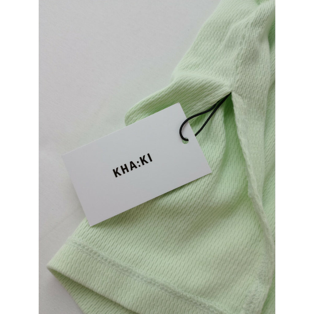 kha:ki カーキ HONEYCOMB SLEEVELESS TOP コットン ハニカム サーマル ノースリーブレス プルオーバー トップス グリーン