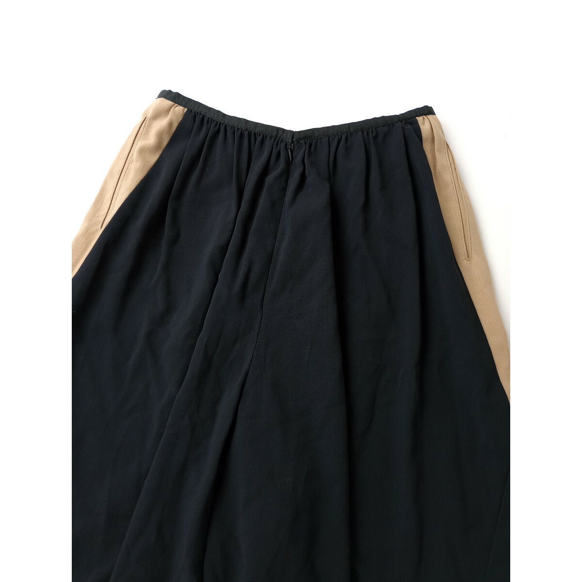 mina perhonen ミナペルホネン hikari ワイドパンツ 黒 ブラック ベージュ 36【中古】