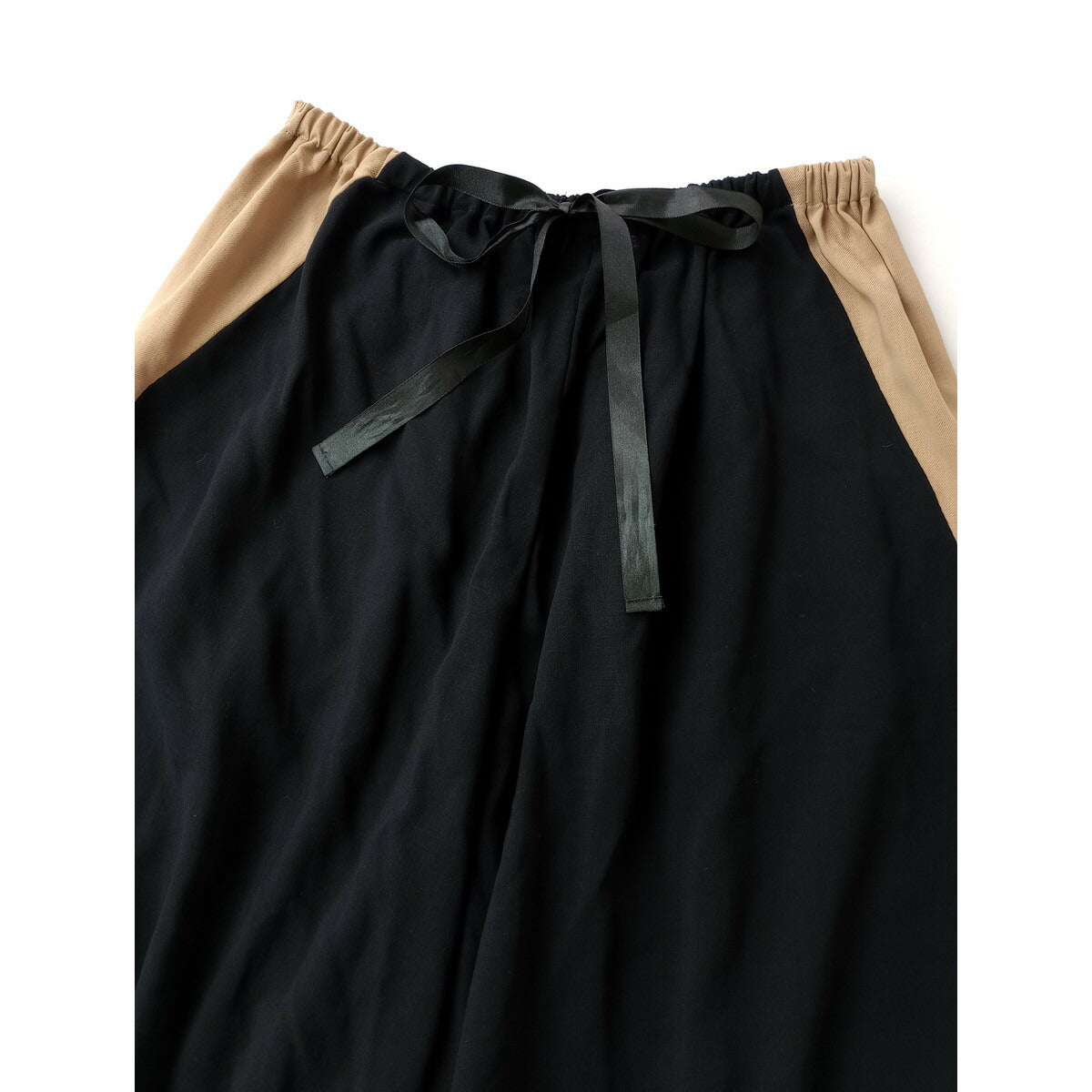 mina perhonen ミナペルホネン hikari ワイドパンツ 黒 ブラック ベージュ 36【中古】