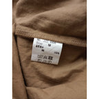 22AW homspun ホームスパン コットン 綿 100％ 細 コール ギャザー ロング スカート ベージュ M (18M＋0151)【中古】