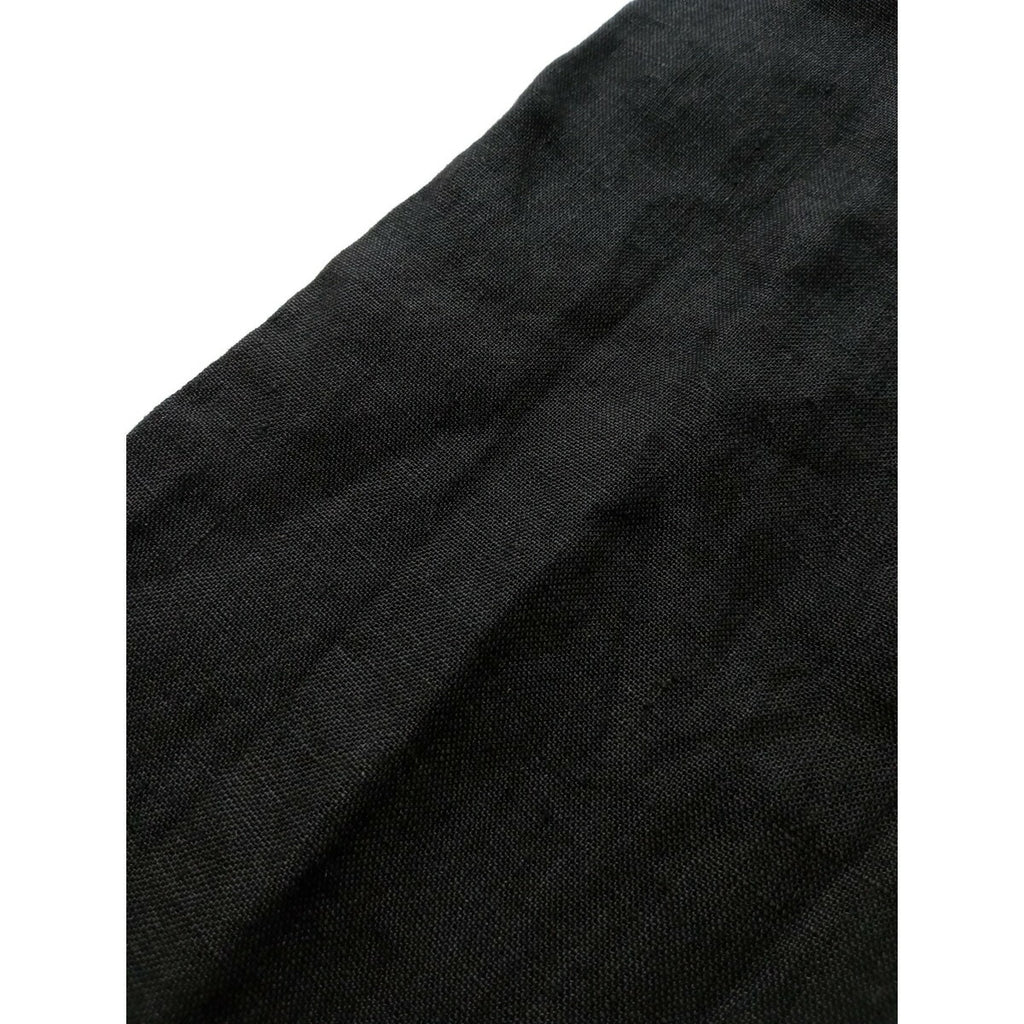 MOUNTAIN MORNING×foglinenworkマウンテンモーンングフォグリネンワークリネン 麻 100％ オールインワンサロペット つなぎ 黒 ブラック【中古】