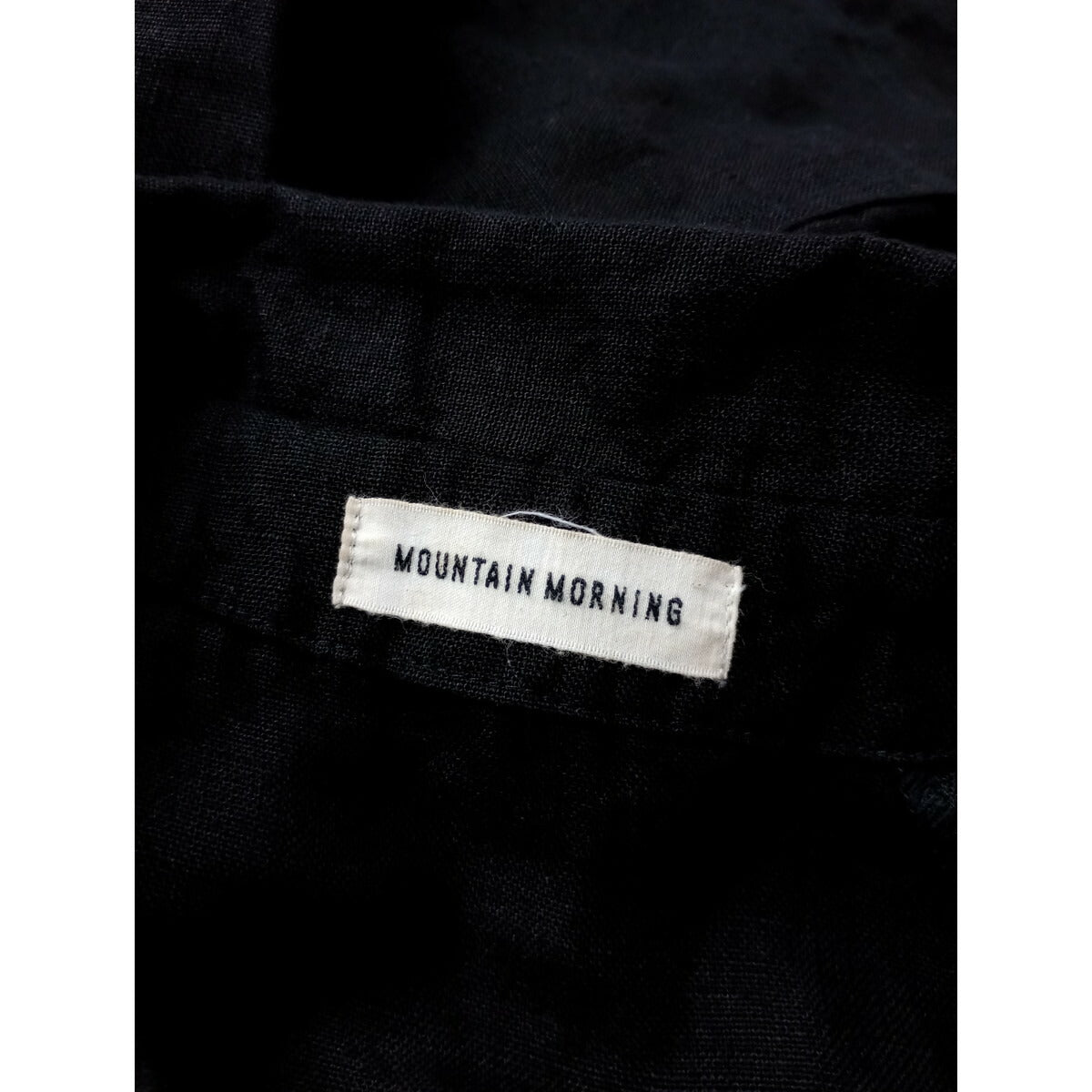 MOUNTAIN MORNING×foglinenworkマウンテンモーンングフォグリネンワークリネン 麻 100％ オールインワンサロペット つなぎ 黒 ブラック【中古】