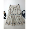 GASA ガサ 湖水の淵の花 ハカマ ロング スカート 生成り【中古】