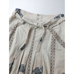 GASA ガサ 湖水の淵の花 ハカマ ロング スカート 生成り【中古】