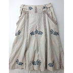 GASA ガサ 湖水の淵の花 ハカマ ロング スカート 生成り【中古】