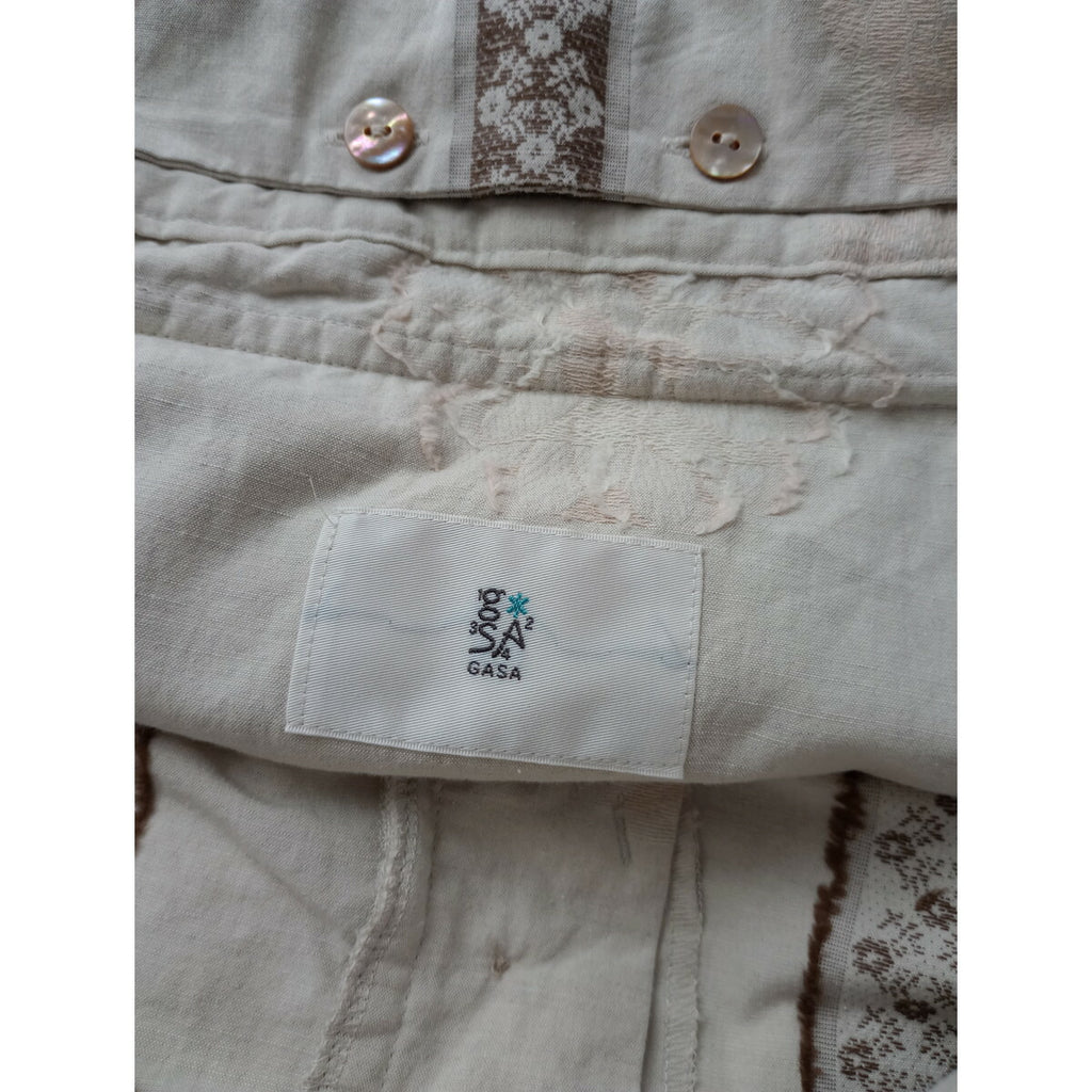 GASA ガサ 湖水の淵の花 ハカマ ロング スカート 生成り【中古】