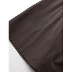 humoresque ユーモレスク random tuck skirts ランダム タック ロング スカート シルク リネン コットン ブラウン 38【中古】