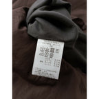 humoresque ユーモレスク random tuck skirts ランダム タック ロング スカート シルク リネン コットン ブラウン 38【中古】