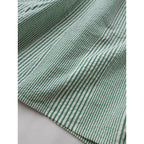 MEYAME メヤメ STRIPED LONG SKIRT シア サッカー ストライプ ドロング スカート グリーン F【中古】