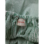 MEYAME メヤメ STRIPED LONG SKIRT シア サッカー ストライプ ドロング スカート グリーン F【中古】