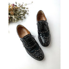 Church's チャーチ Burwood バーウッド スタッズ レースアップ レザー シューズ 靴 黒 ブラック 35【中古】