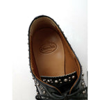 Church's チャーチ Burwood バーウッド スタッズ レースアップ レザー シューズ 靴 黒 ブラック 35【中古】