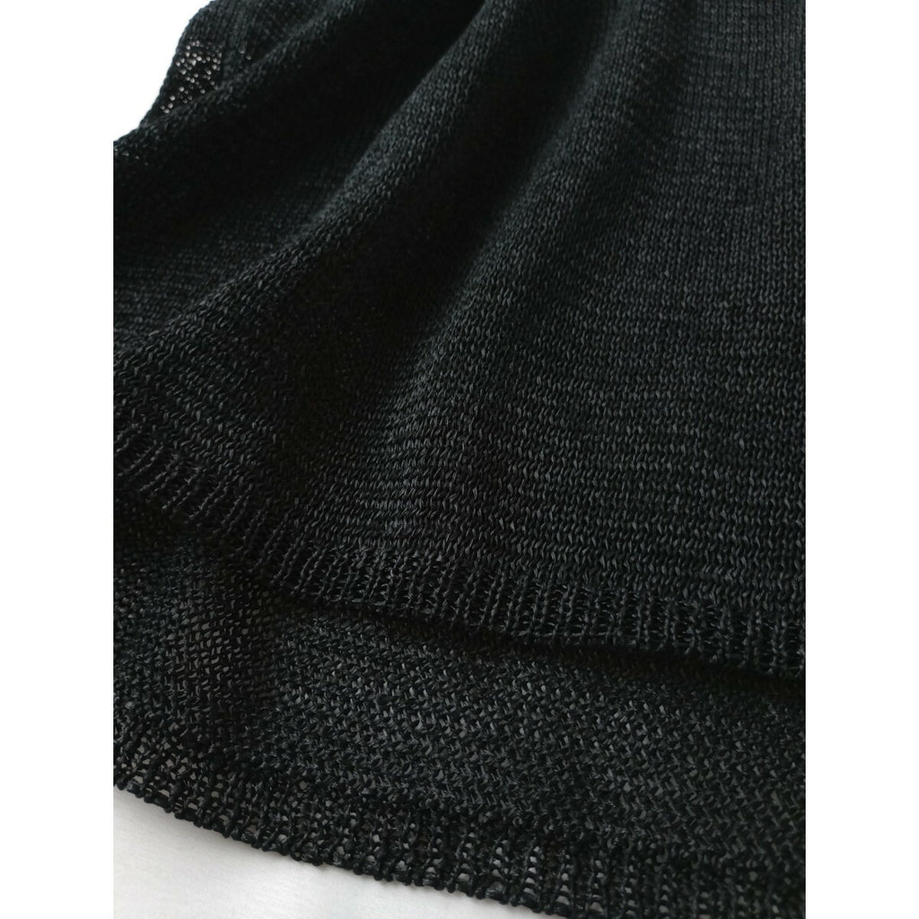 mizuiro ind ミズイロインド ワイド Vネック ベスト 黒 ブラック【中古】